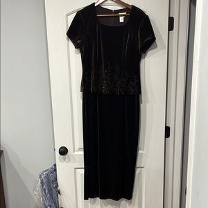 Brown Velvet Dress